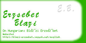 erzsebet blazi business card